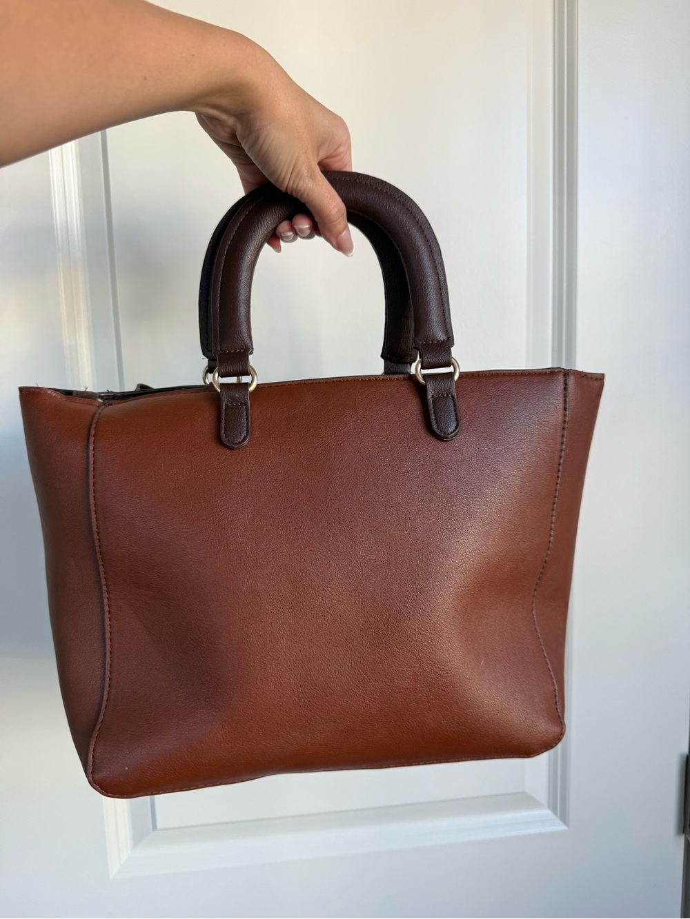 Classic Brown Drawstring Tote Bag - Picture 2 of 9